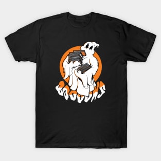 Ghost Booooks // Funny Halloween Cartoon Ghost Reading Books T-Shirt